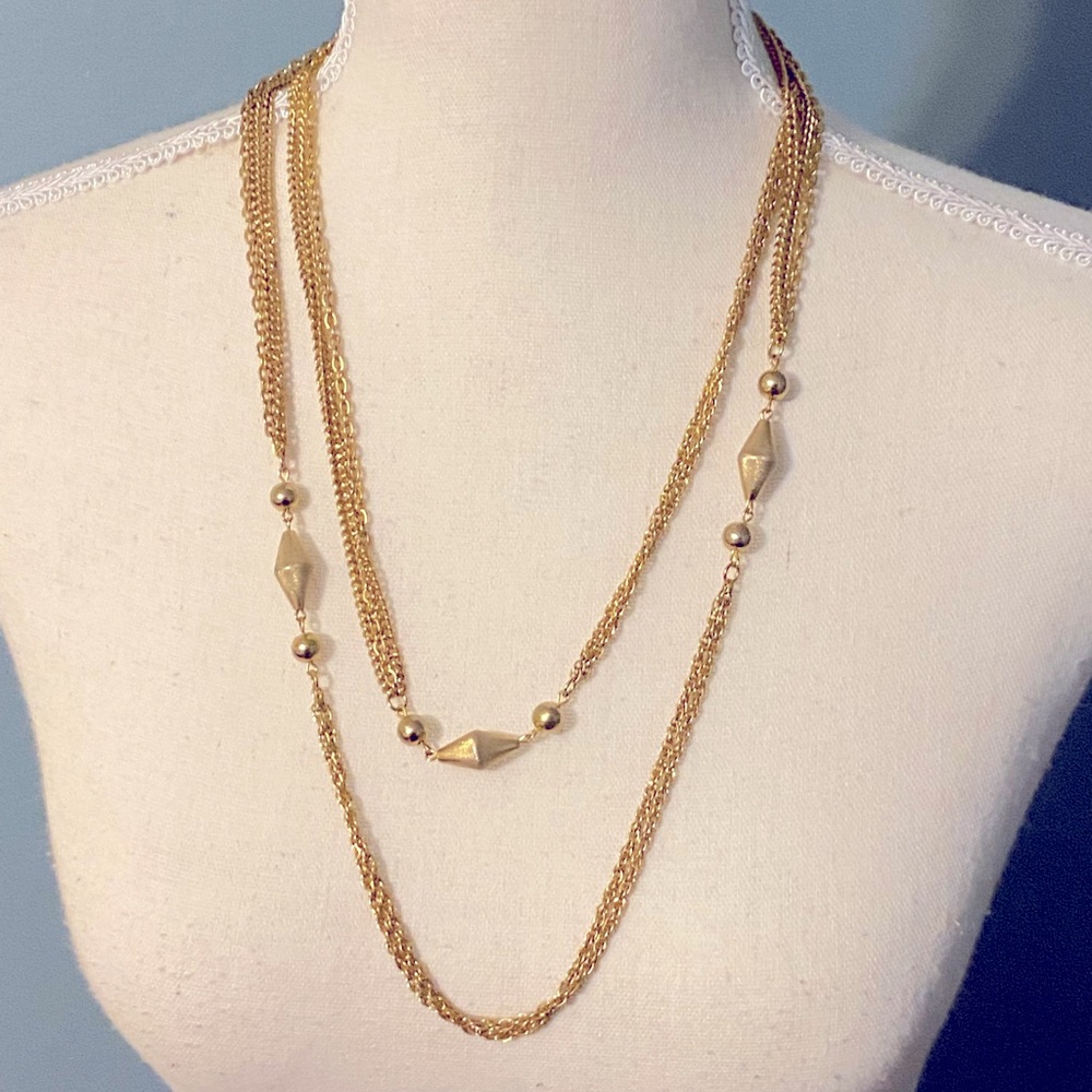 Vintage 52” Gold Toned Necklace